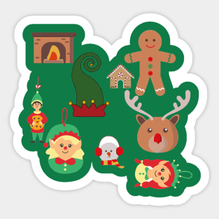 All In One Christmas Design Sticker